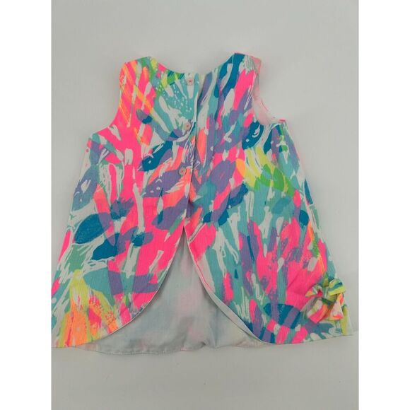 Lilly Pulitzer Baby Shift Dress No Bloomers 12-18 months Toddler Abstract - Picture 3 of 5